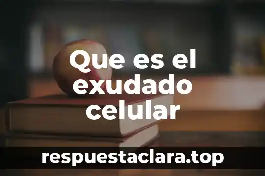 Que es el exudado celular
