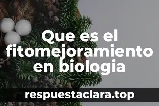 Que es el fitomejoramiento en biologia