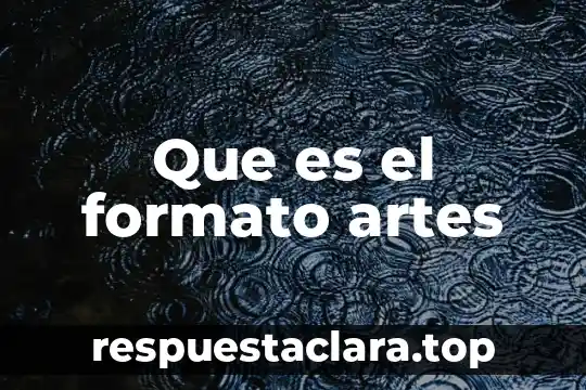 Fideicomiso para la cultura y las artes que es 7 Que es el formato artes