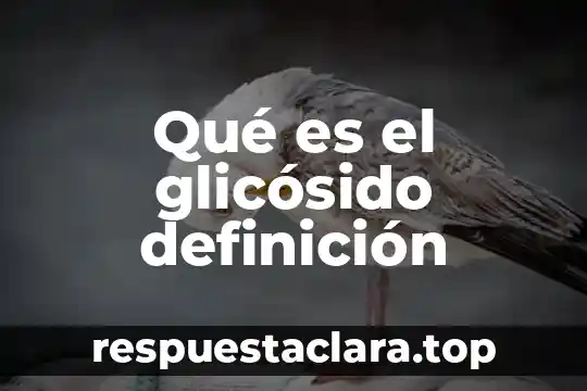 Qué es el glicósido definición