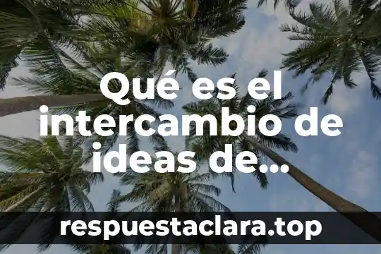 Qué es el intercambio de ideas de desarrollo