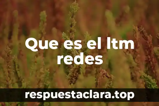 Que es cooperación latino americana de redes avanzadas 7 Que es el ltm redes