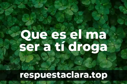 Que es el nombre de persona llamada enyomeli 7 Que es el ma ser a tí droga
