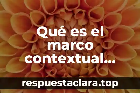 Qué es el marco contextual ejemplo