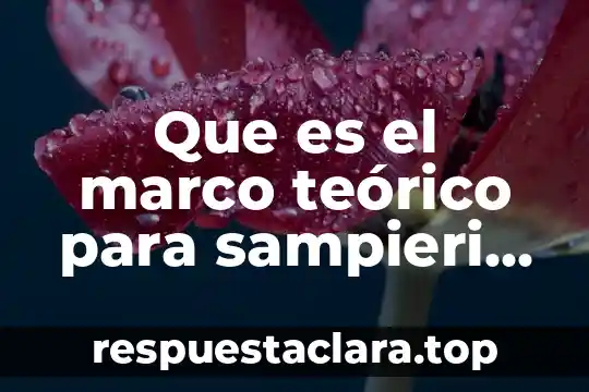 Que es el marco teórico para sampieri trackid sp-006