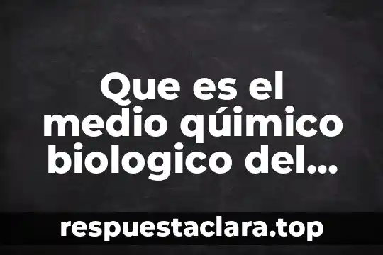 Que es medio rural y medio urbano 3 Que es el medio qúimico biologico del ser humano
