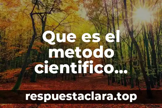 Que es el metodo cientifico diagrama