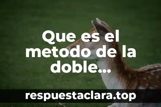 Que es el metodo de la doble integracion
