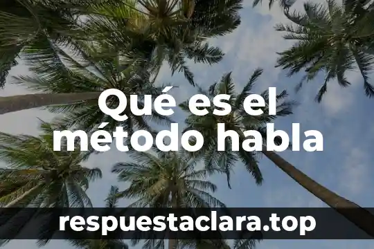 Qué es significa método 8 Qué es el método habla