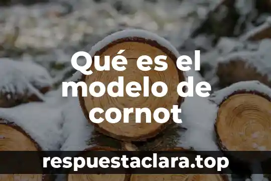 Qué es el modelo de cornot