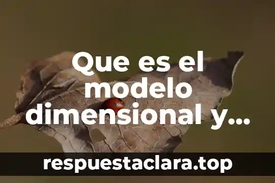 Que es el modelo dimensional y que lo conforma