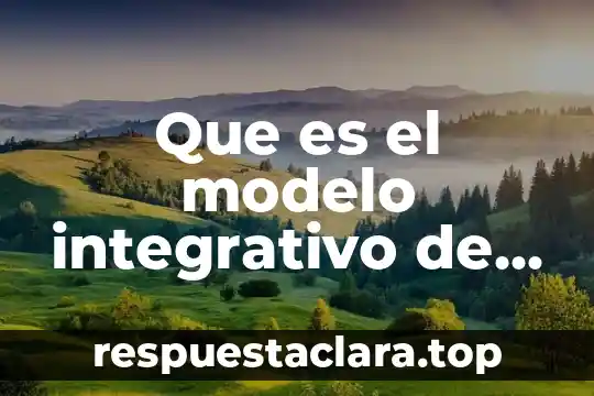 Que es el modelo integrativo de conducta