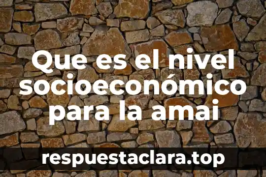 En termino socioeconómico que es neoliberalismo 6 Que es el nivel socioeconómico para la amai