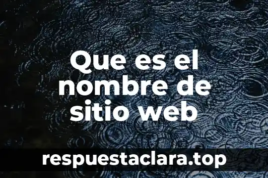 Que es una nota web 4 Que es el nombre de sitio web