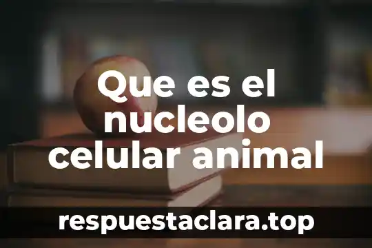 Que es el nucleolo celular animal