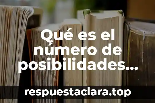 Qué es el número de posibilidades de point