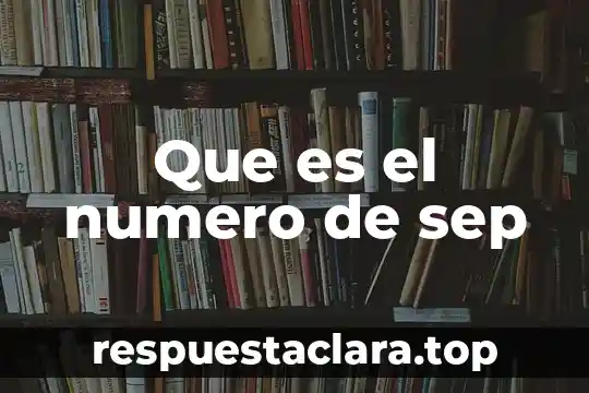 Que es el numero de sep