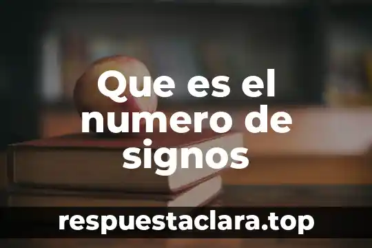 Qué es instrumento número 4 Que es el numero de signos