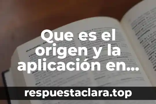 Que es el origen y la aplicación en contabilidad