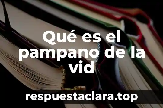 Qué es el pampano de la vid
