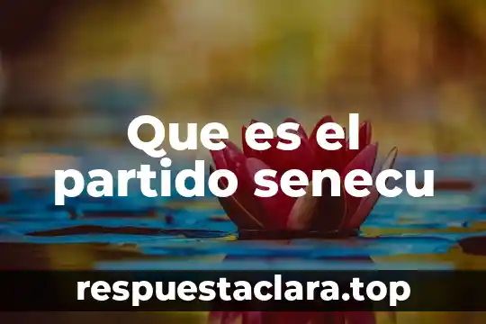 Que es el partido senecu