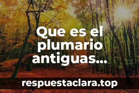 Que es el plumario antiguas culturas