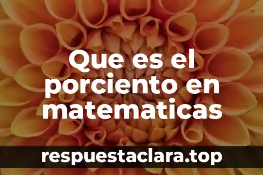 Que es el porciento en matematicas