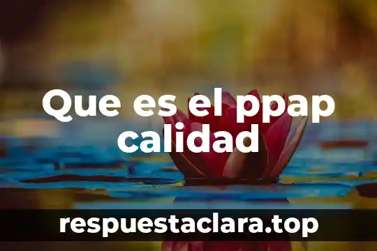 Qué es la poética en arte 8 Que es el ppap calidad