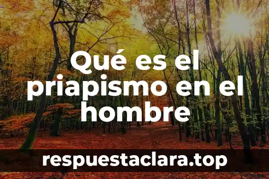Qué es el hombre en el judaísmo 4 Qué es el priapismo en el hombre