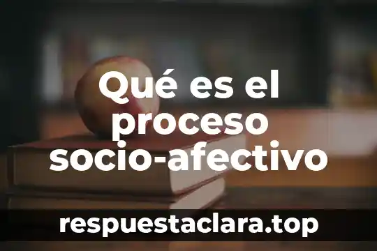 Qué es el proceso socio-afectivo