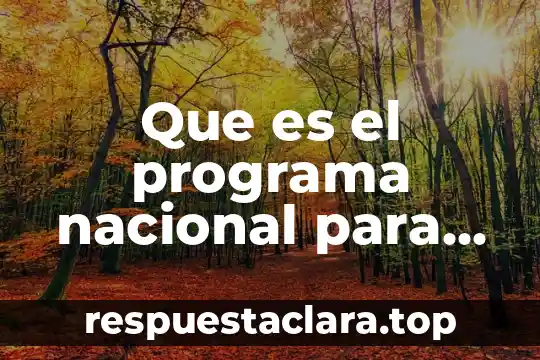 Que es el programa nacional para el aprovechamiento dela energía