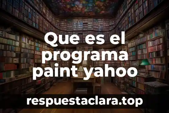 Que es el programa paint yahoo