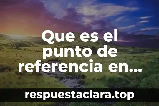 Que es el punto de referencia en el movimiento absoluto