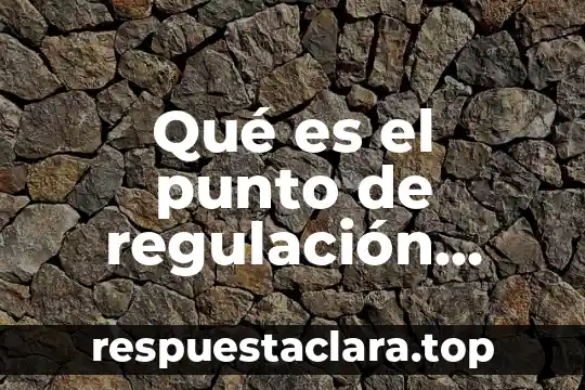 Qué es el punto de regulación homeostática