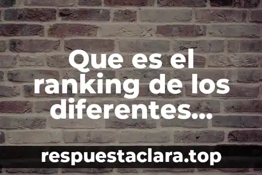 Que es el ranking de los diferentes tipos de riesgo