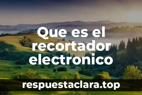 Que es el recortador electronico
