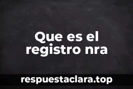 Que es una variaable estadistica 5 Que es el registro nra