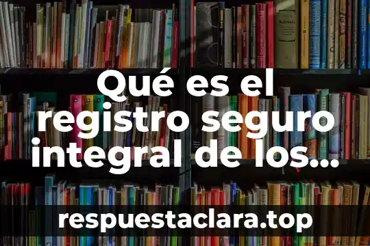 Qué es el registro seguro integral de los servicios