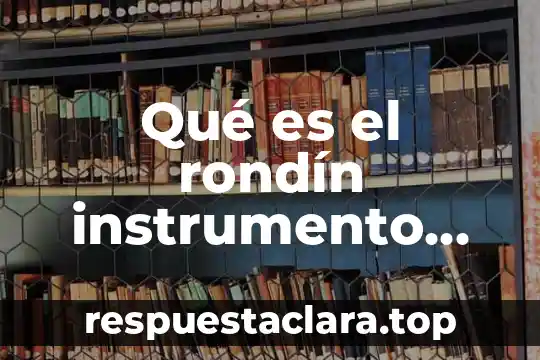 Qué es el rondín instrumento musical