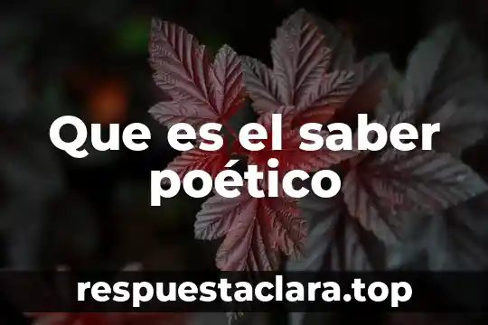 Que es un movimiento poetico de vanguardia 3 Que es el saber poético