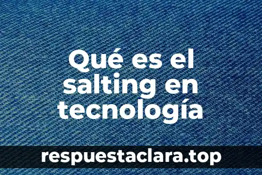 Que es una anomalia en la tecnologia 5 Qué es el salting en tecnología
