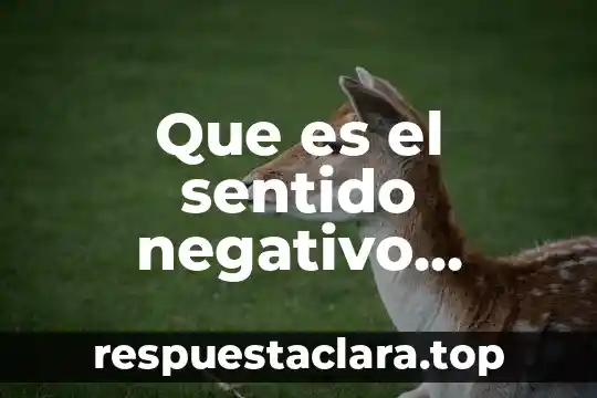 Que es el sentido negativo presuntivamente en derecho