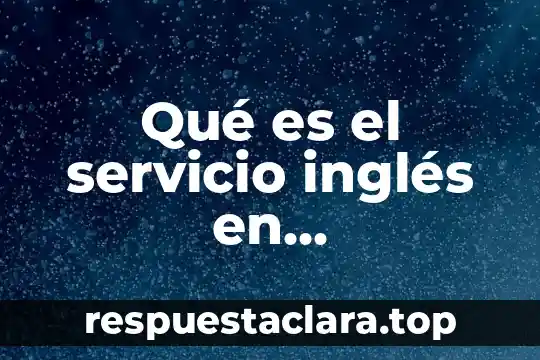 Qué es el servicio inglés en gastronomía