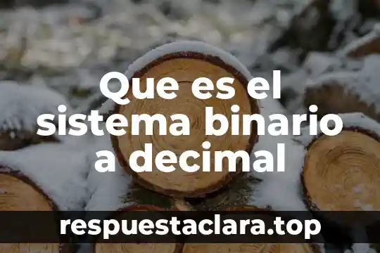 Que es el sistema binario a decimal