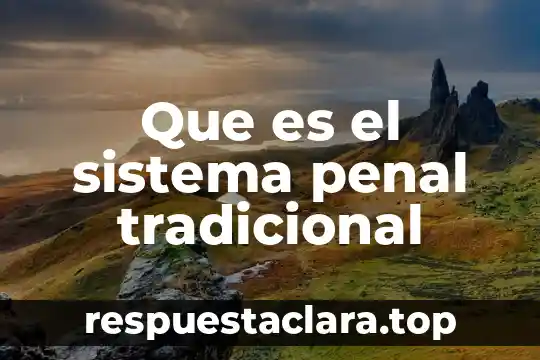 Que es la calidad personal en derecho penal 3 Que es el sistema penal tradicional