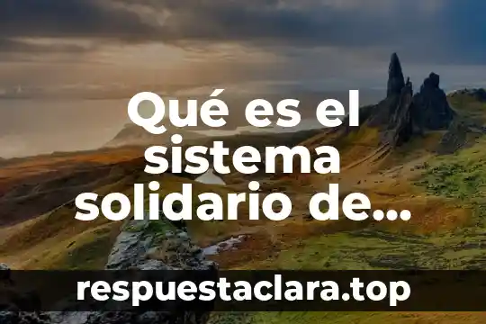 Qué es el sistema solidario de reparto