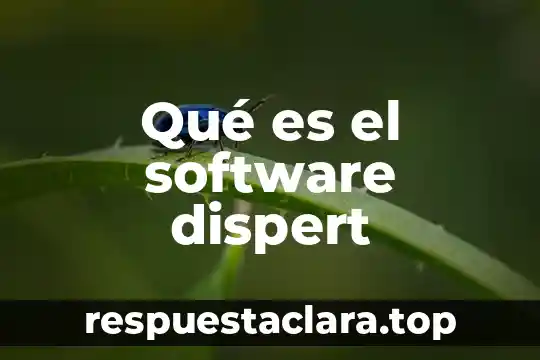 Que es un software su nombre 7 Qué es el software dispert