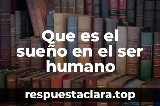 Que es el sueño en el ser humano
