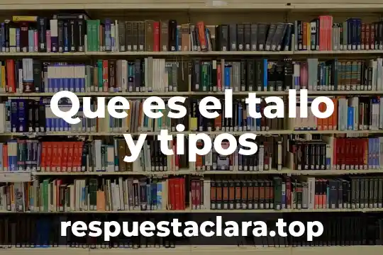 Que es el tallo y tipos