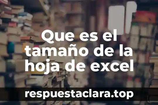 Que es el tamaño de la hoja de excel